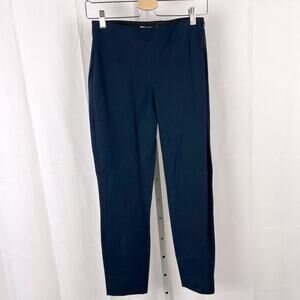 NEW Everlane  Size 2 Side Zip Pants Flat Front Seamed Ankle Crop Navy Blue